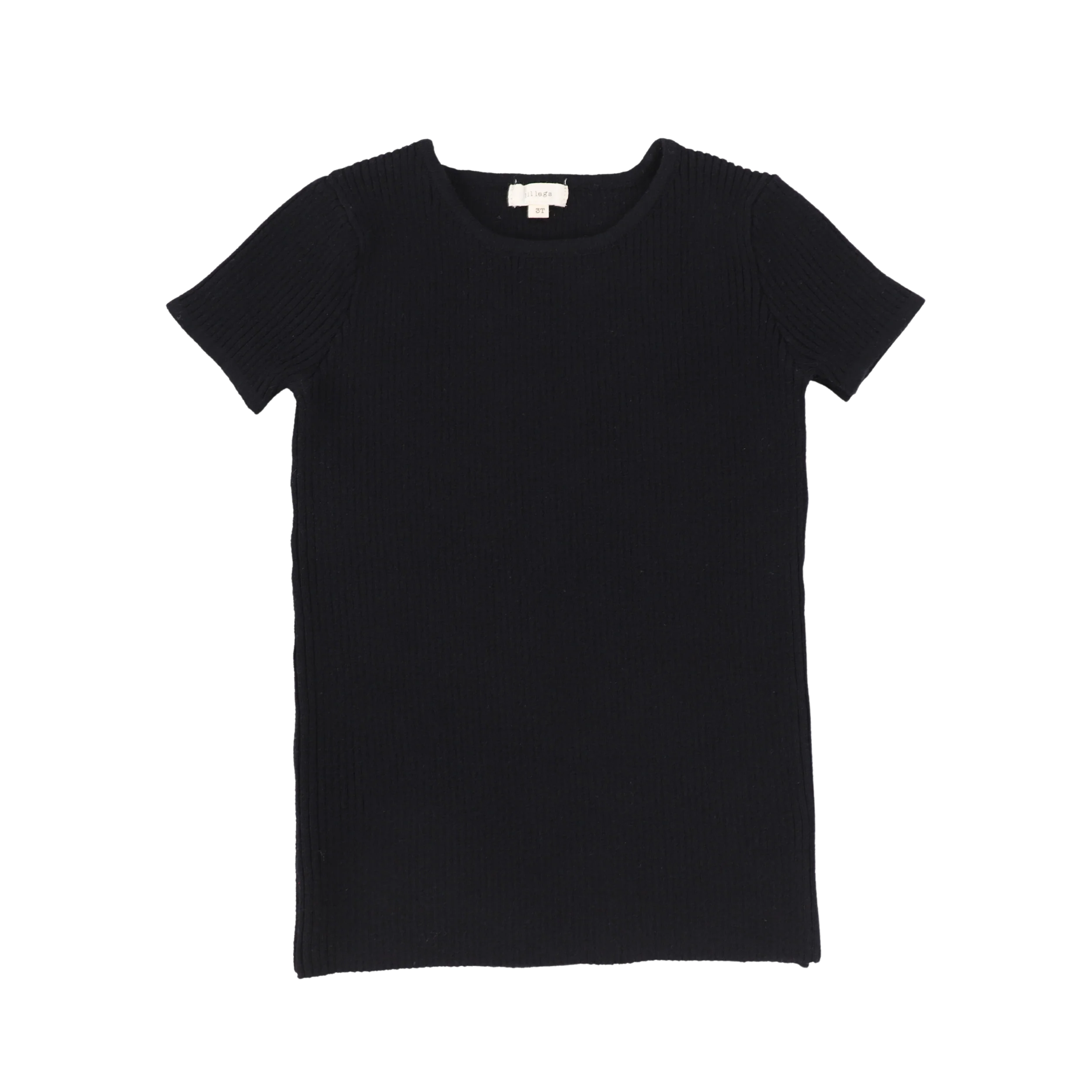 Lil Legs Ribbed Knit Short Sleeve Tshirt