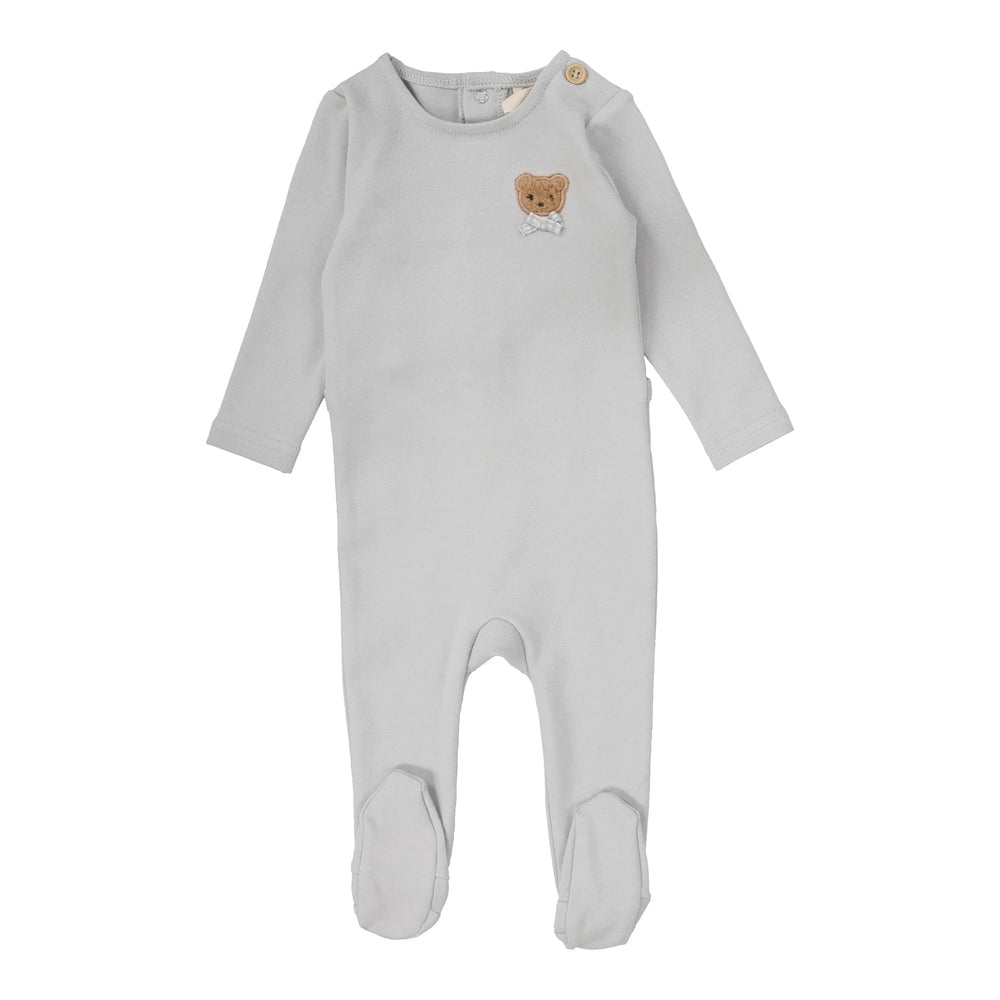 Lilette Embroidered Blue Bear-Footie