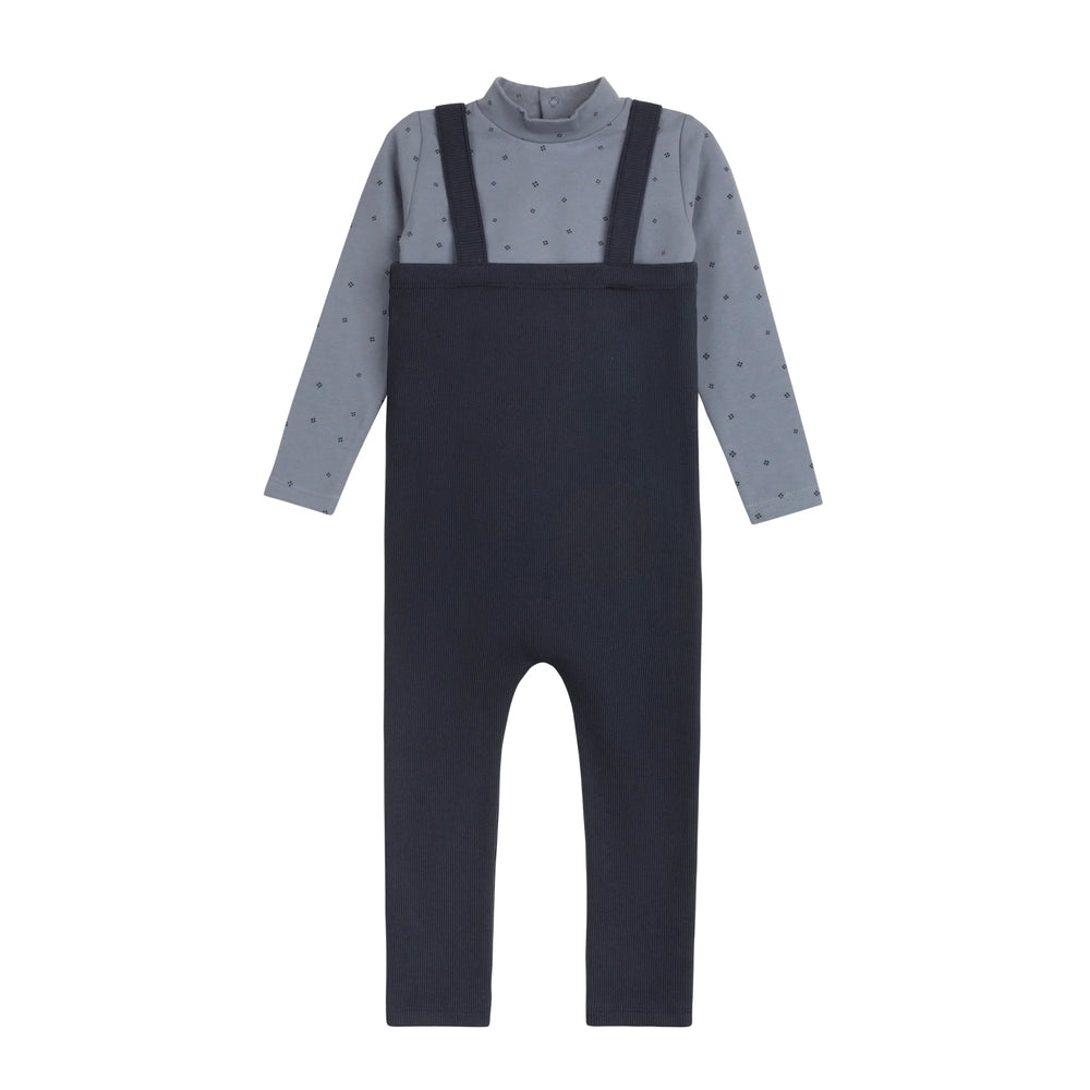 Ely's & Co Clover Print Overalls+Bodysuit