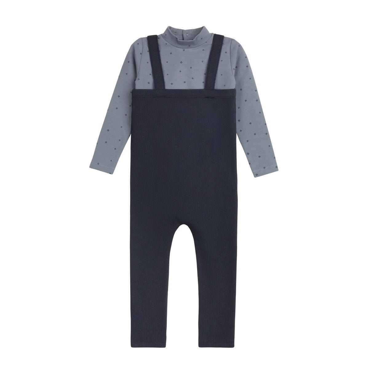 Ely's & Co Clover Print Overalls+Bodysuit