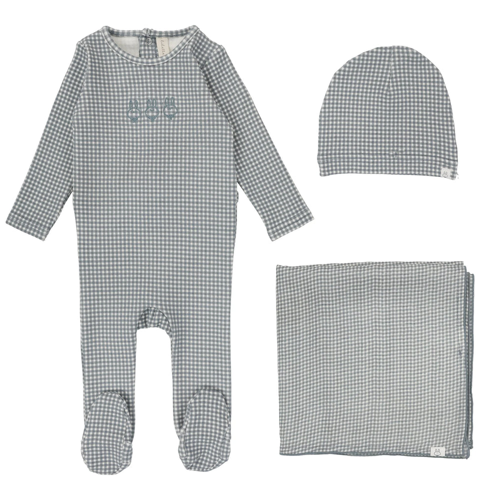 Lilette Gingham Bunny Full Set- Blue