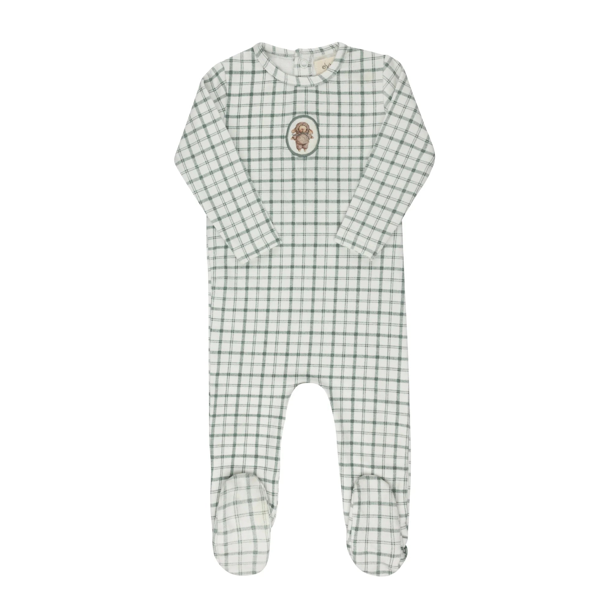 Ely's & Co Plaid Sheep Footie
