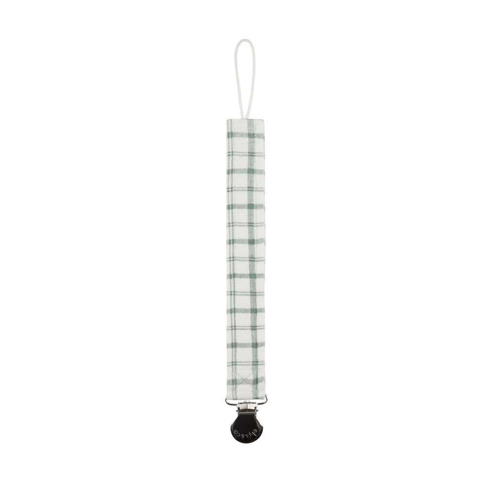 Ely's & Co Plaid Sheep Paci Clip