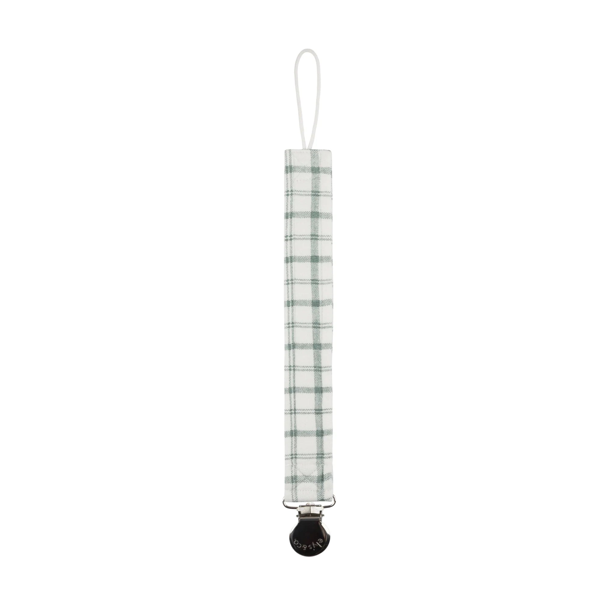 Ely's & Co Plaid Sheep Paci Clip