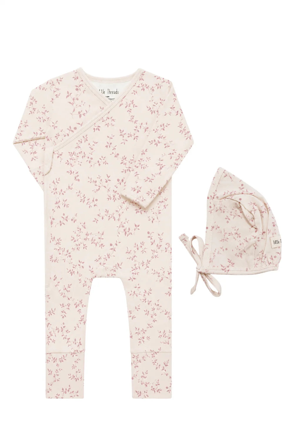 Little Threads Vine Bamboo Wrap Footie/Bonnet