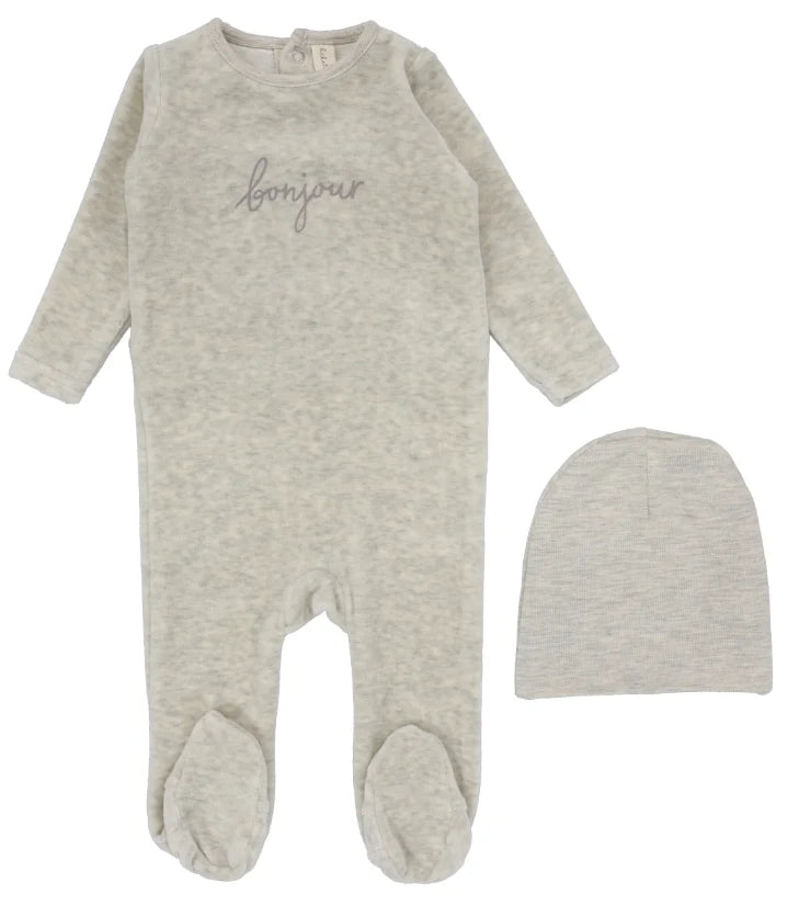 Lilette Oatmeal Bonjour Footie & Beanie