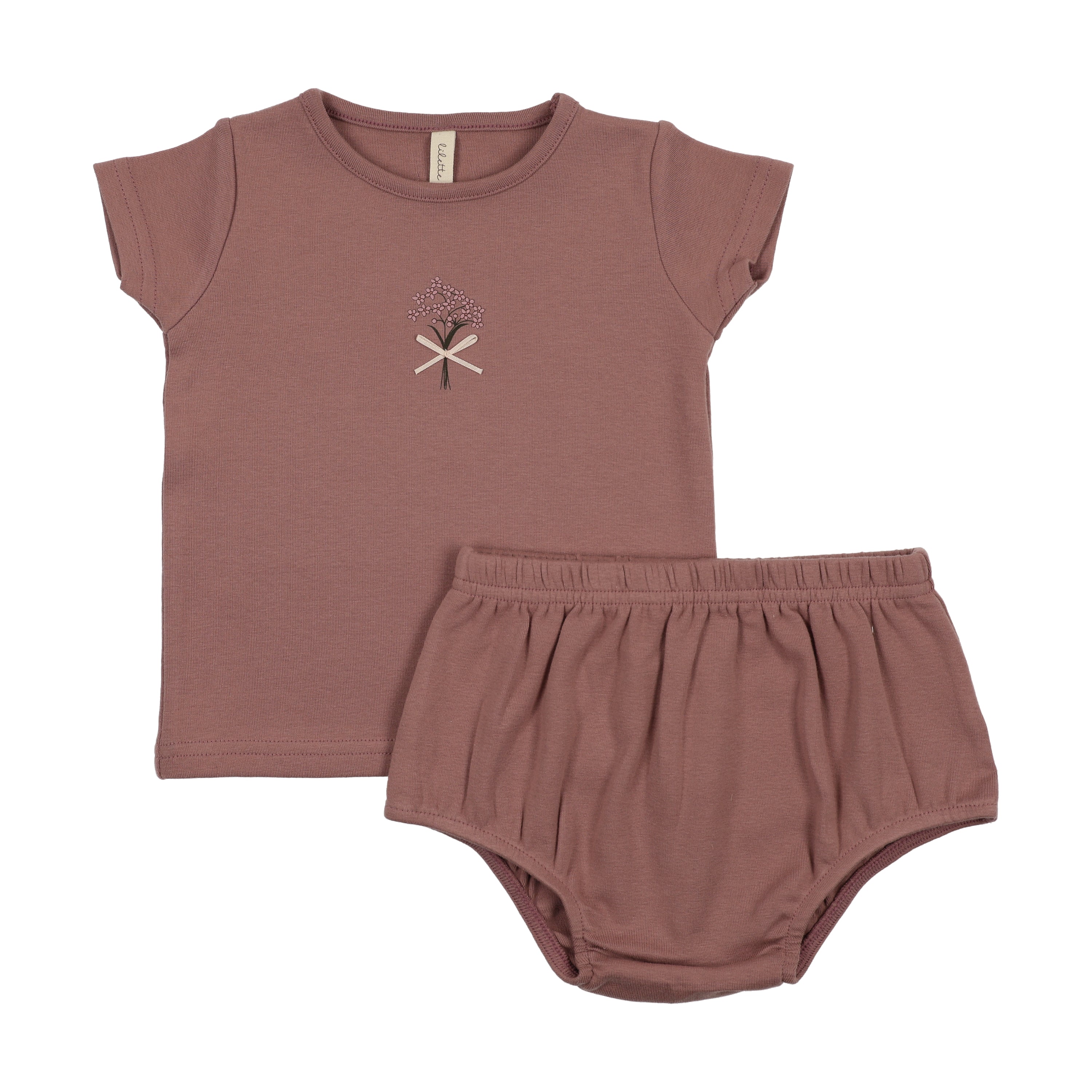 Lilette Bouquet Graphic Short Sleeve Set with Bloomers