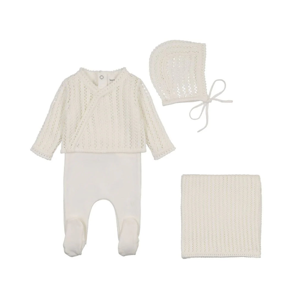 Pre-Order Bee and Dee White Dainty Sweater Outfit Full Set