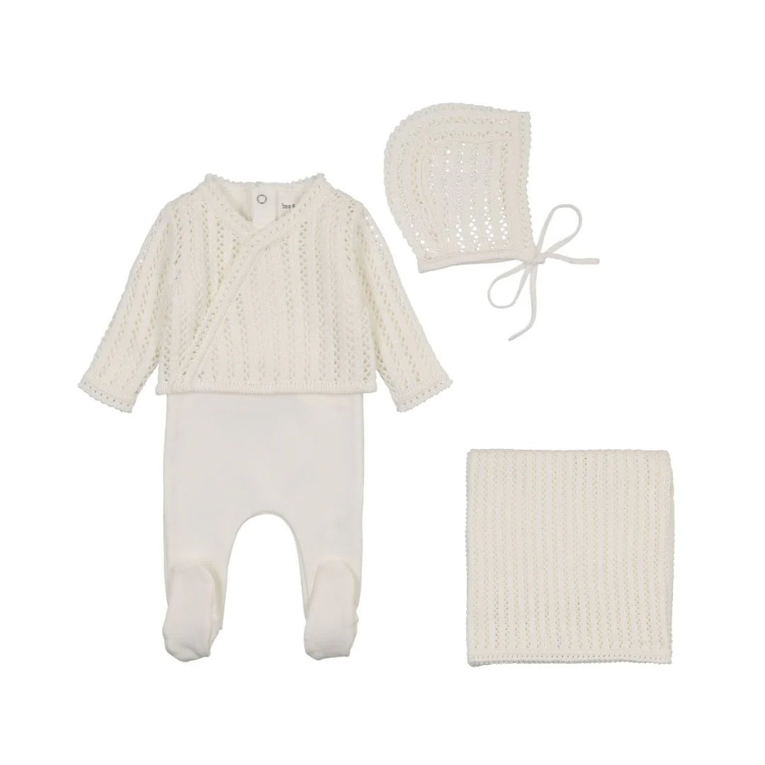 Pre-Order Bee and Dee White Dainty Sweater Outfit Full Set