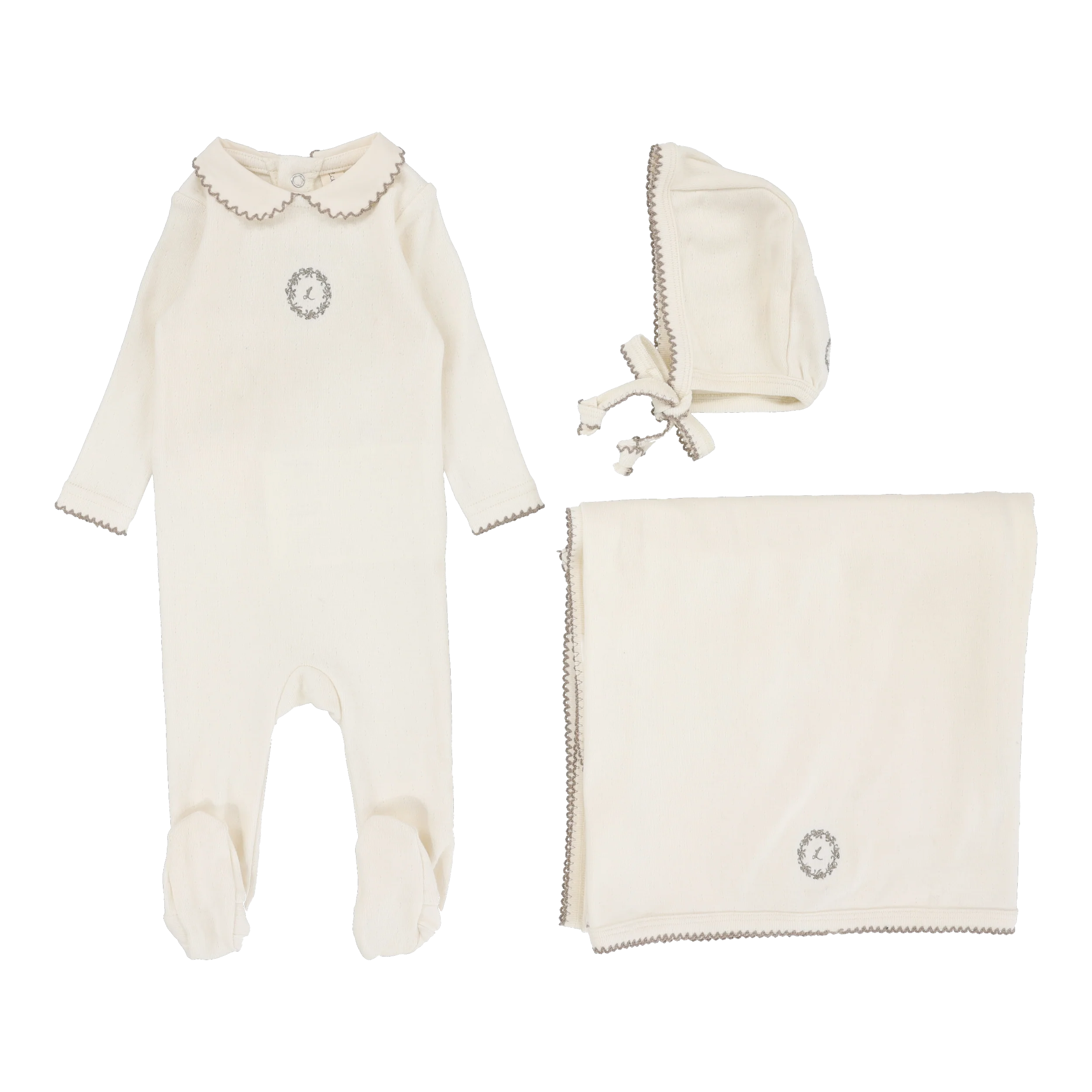 Lilette Emblem Embroidered Layette Set