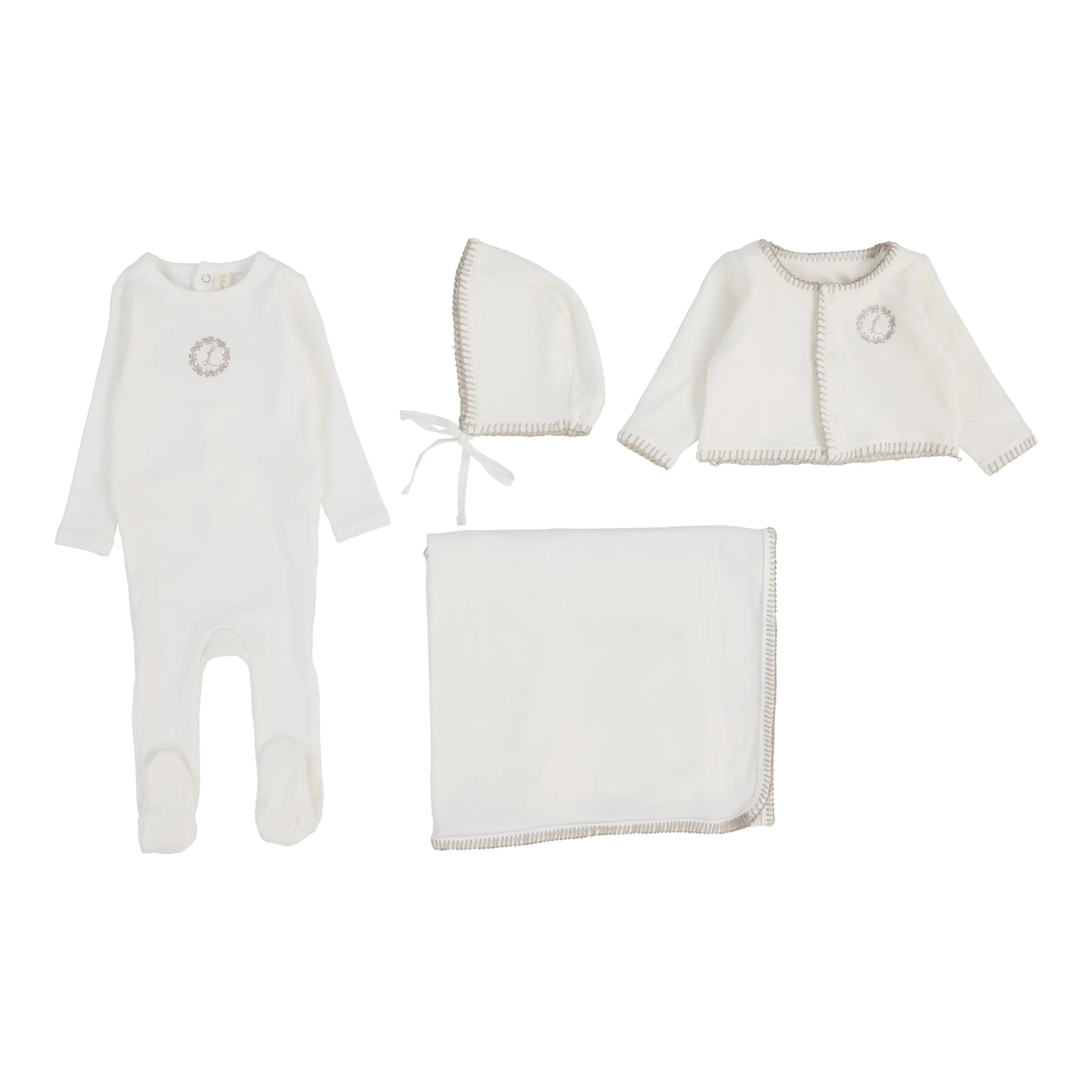Lilette Velour Cardi Layette Set