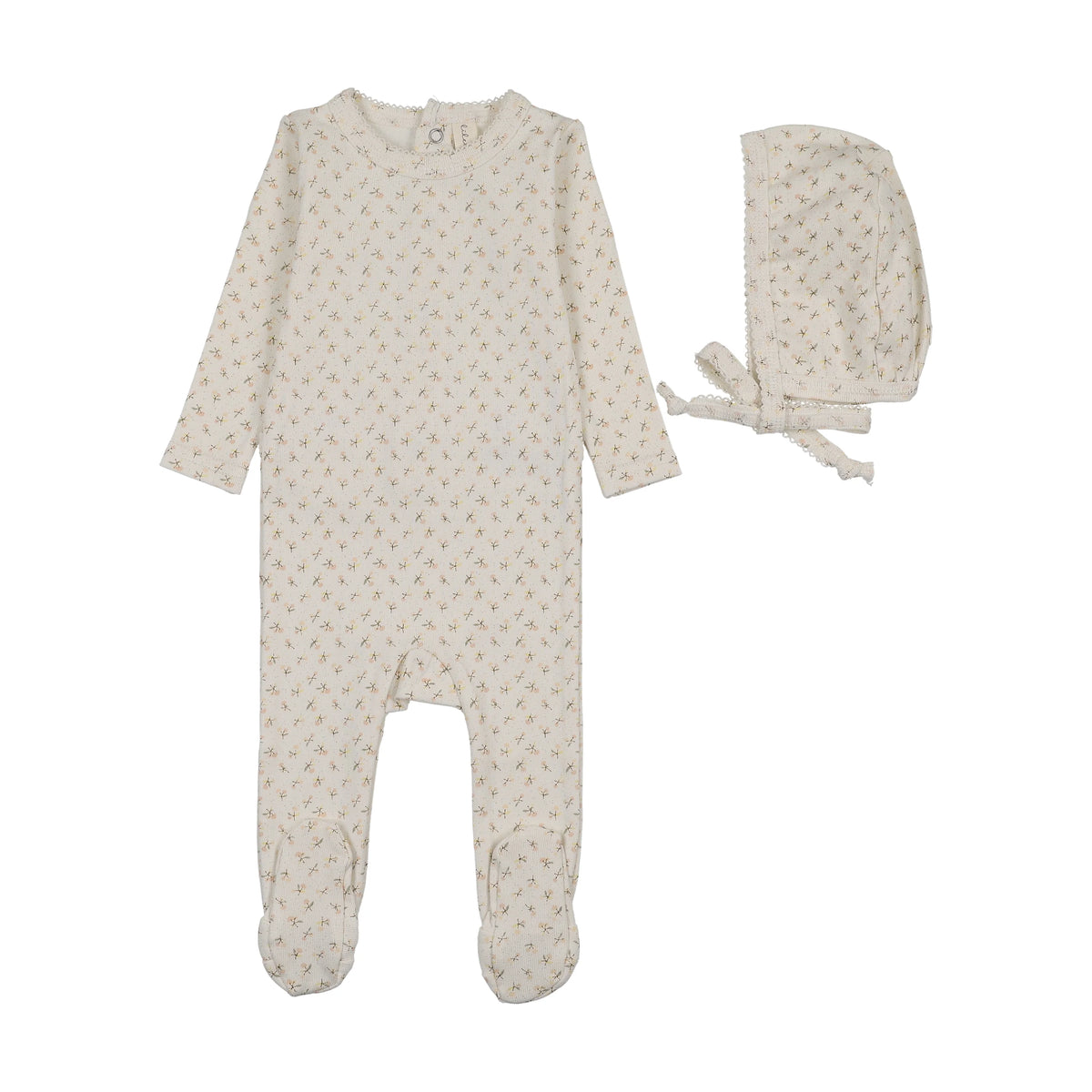 Lilette Cherry Blossom Footie/Bonnet