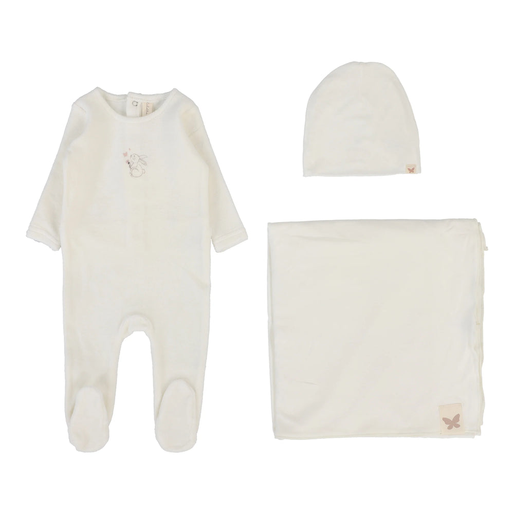 Pre-Order Lilette Velour Forest Graphic Layette Set