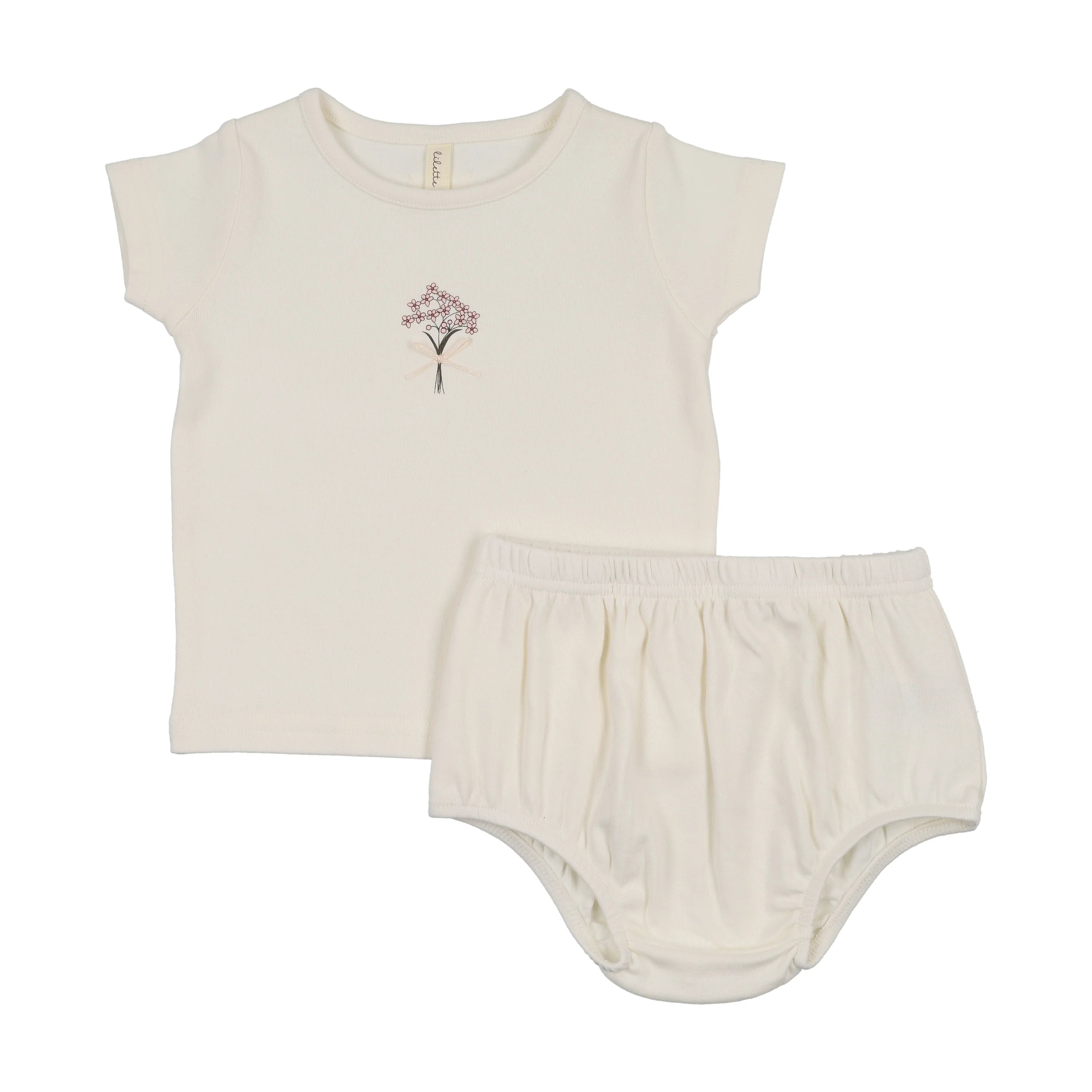 Lilette Bouquet Graphic Short Sleeve Set with Bloomers