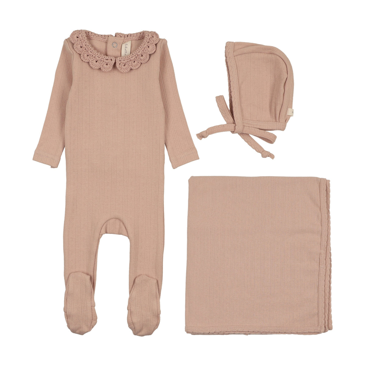 Lilette Crochet Collar Layette Set
