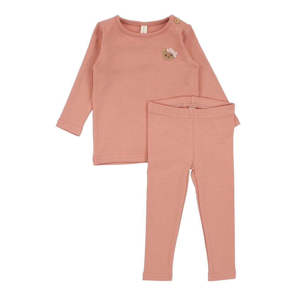 Lilette Bear Applique Lounge Set