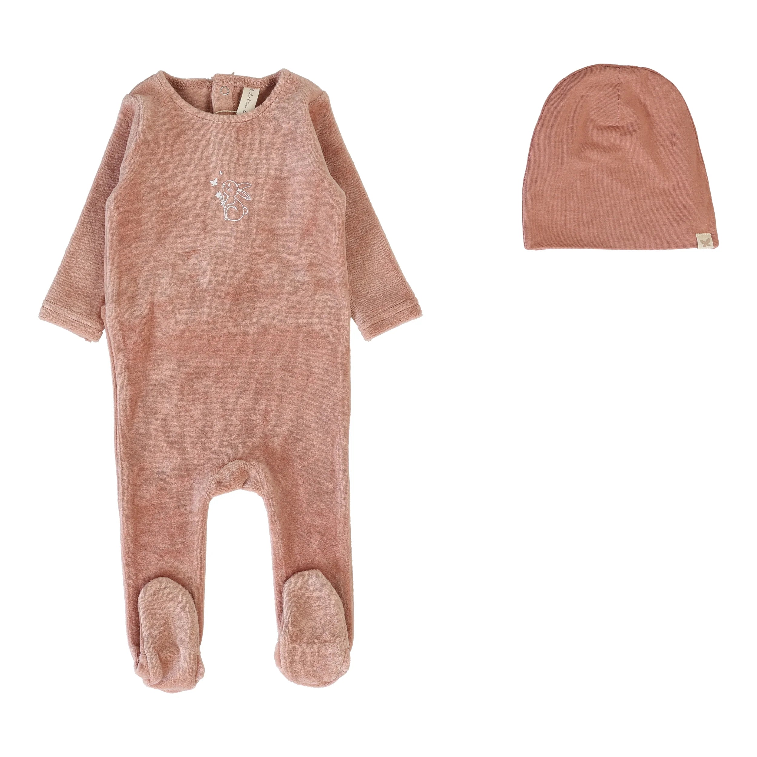 Pre-Order Velour Forest Graphic Footie & Beanie