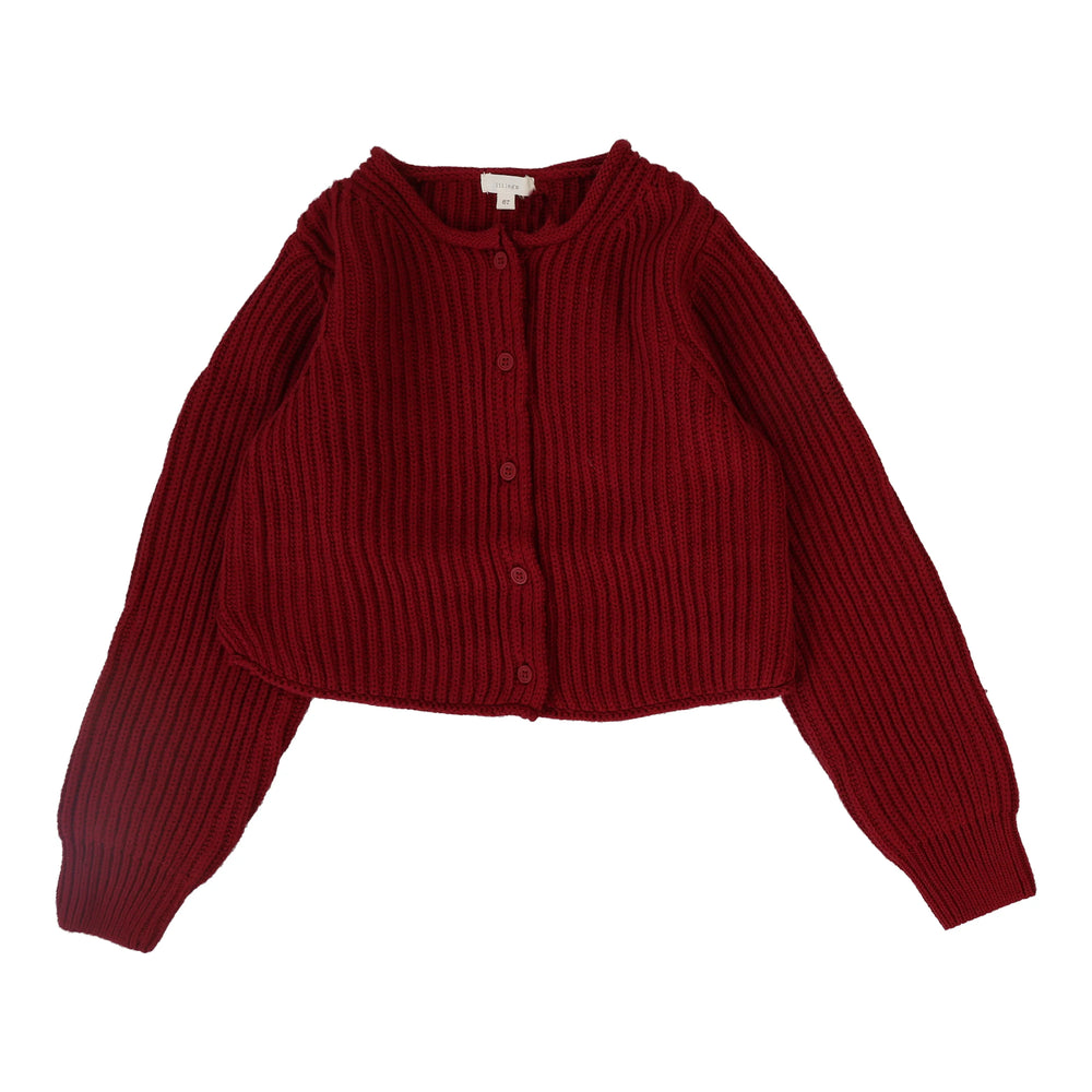 Pre-Order Red Knit Cardigan
