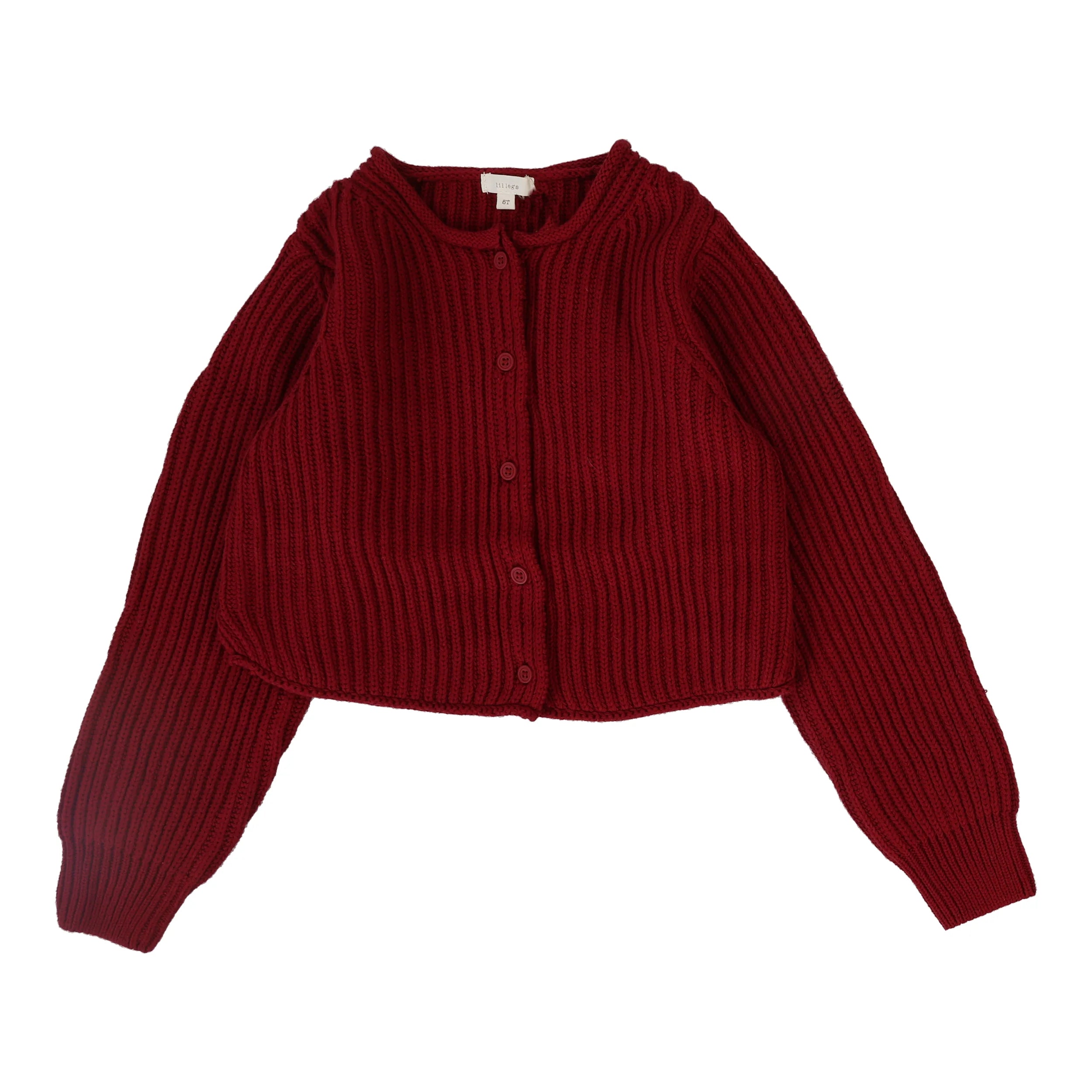 Pre-Order Red Knit Cardigan