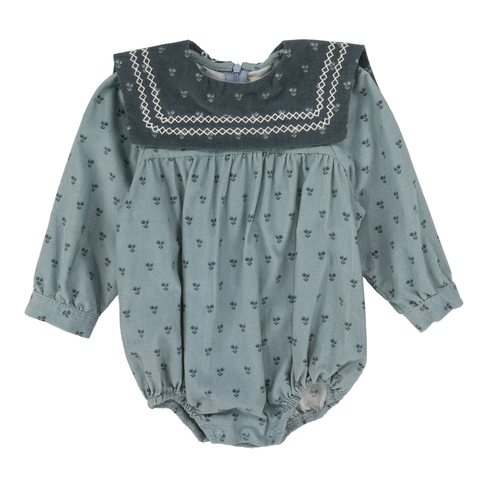 Pre-Order Lil Legs Primrose Dusty Blue Romper
