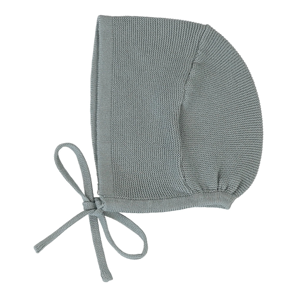 Pre-Order Lil Legs Dusty Blue Knit Footie & Bonnet