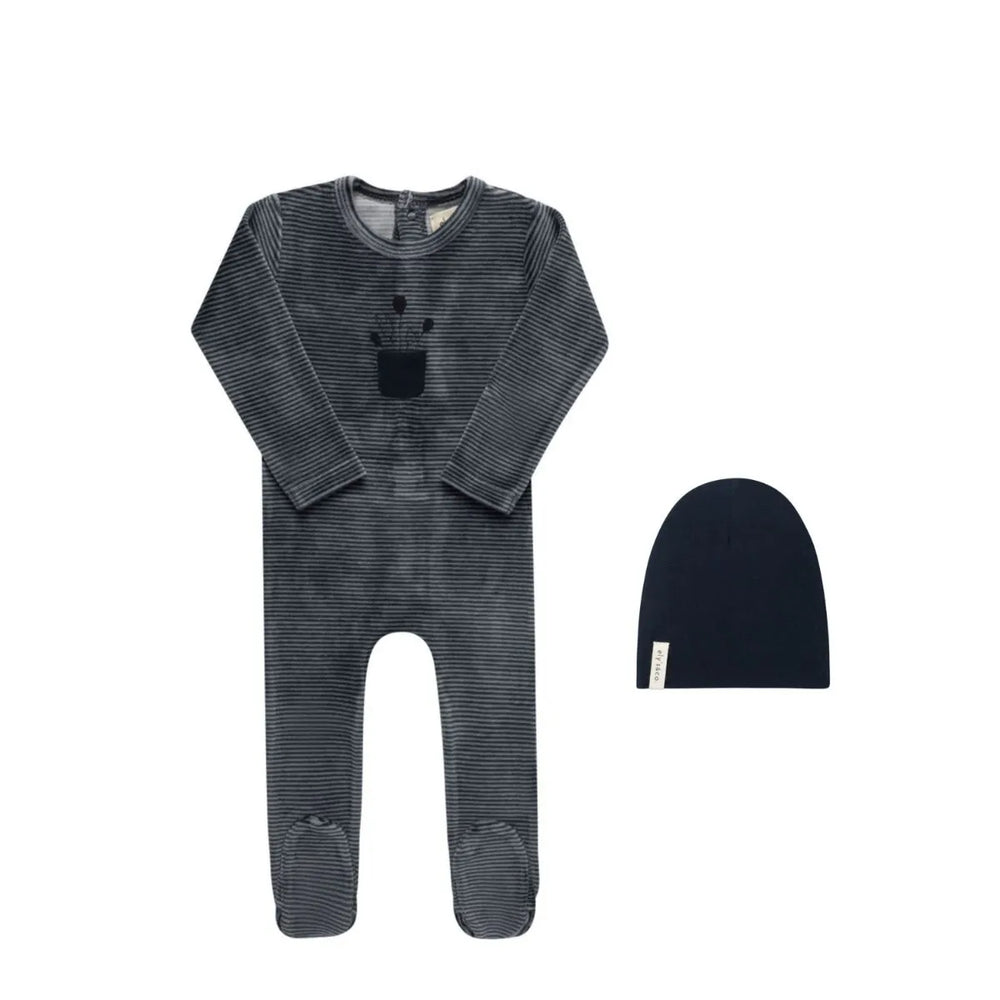 Ely's & Co Stripe Footie/Beanie