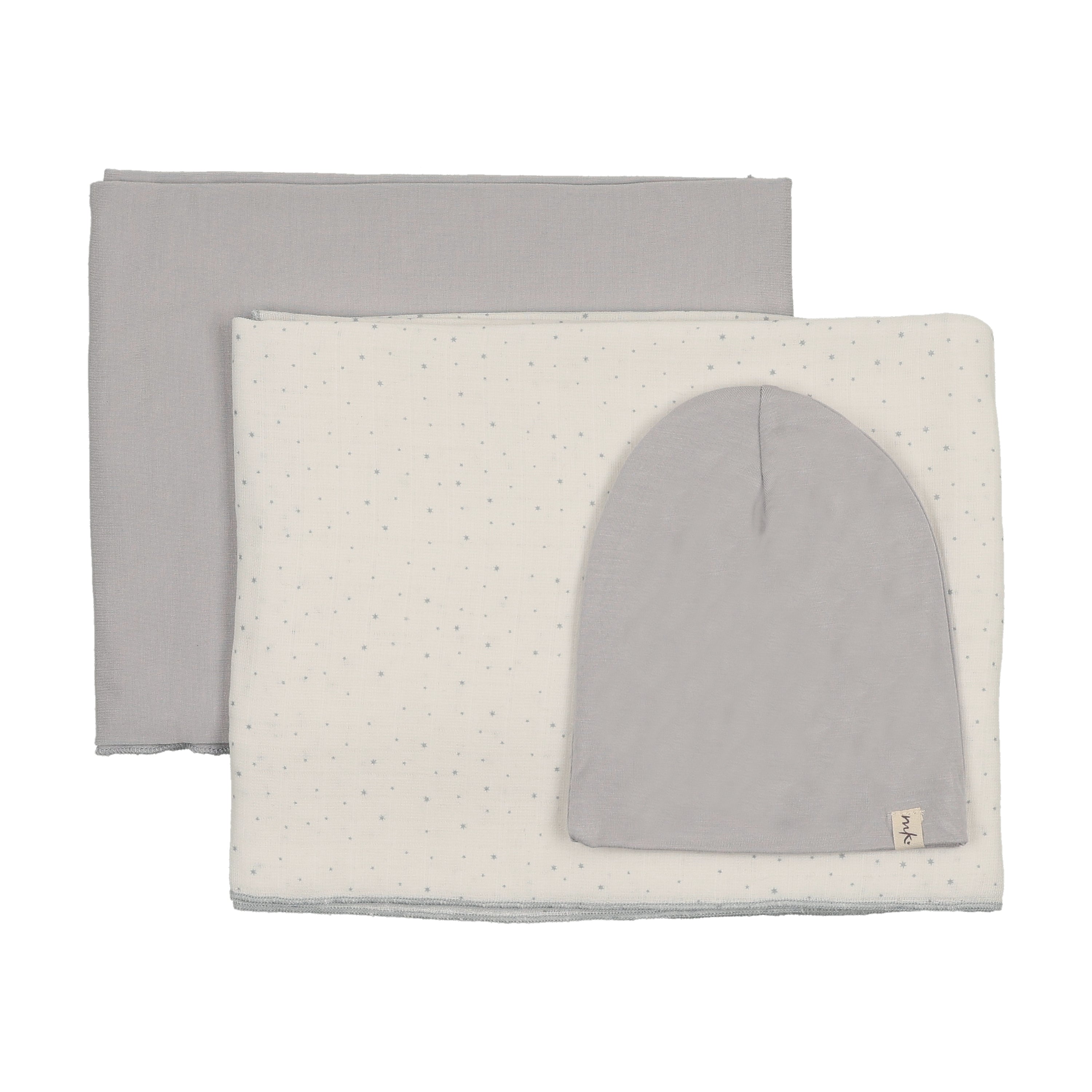 Mema Knits Bamboo Swaddle Set & Beanie