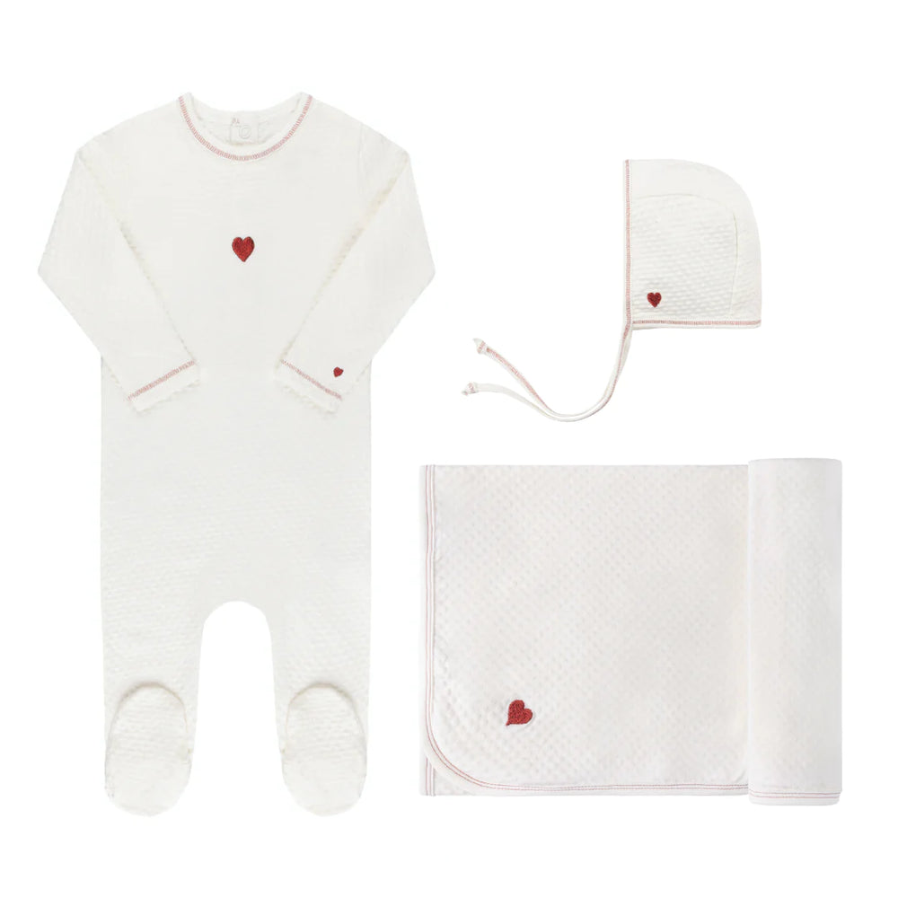Ely's & Co Embroidered Heart & Star Collection- Heart- Full Set