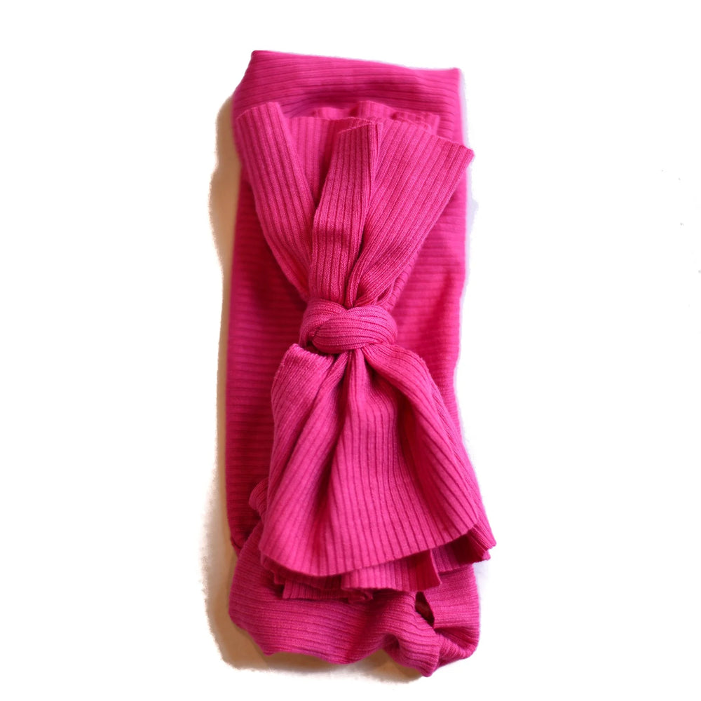 Nicsessories Butter Soft Ribbed Baby Bow Headband