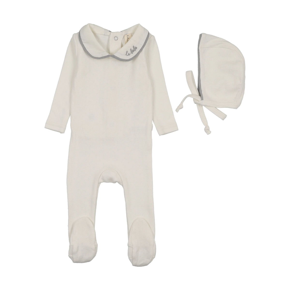 Lilette Le BEBE Pointelle Footie/Bonnet