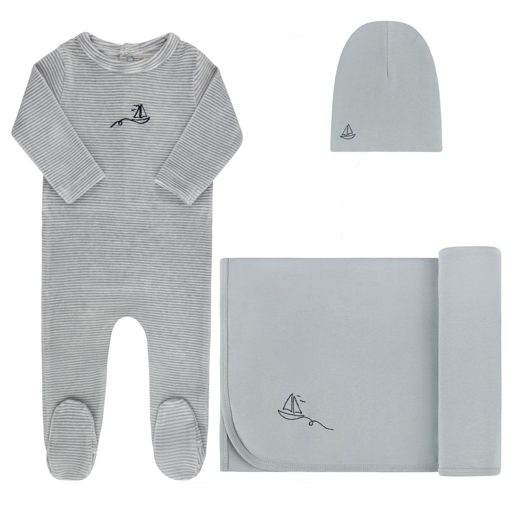 Ely's & Co Velour Stripe Take Me Home Set