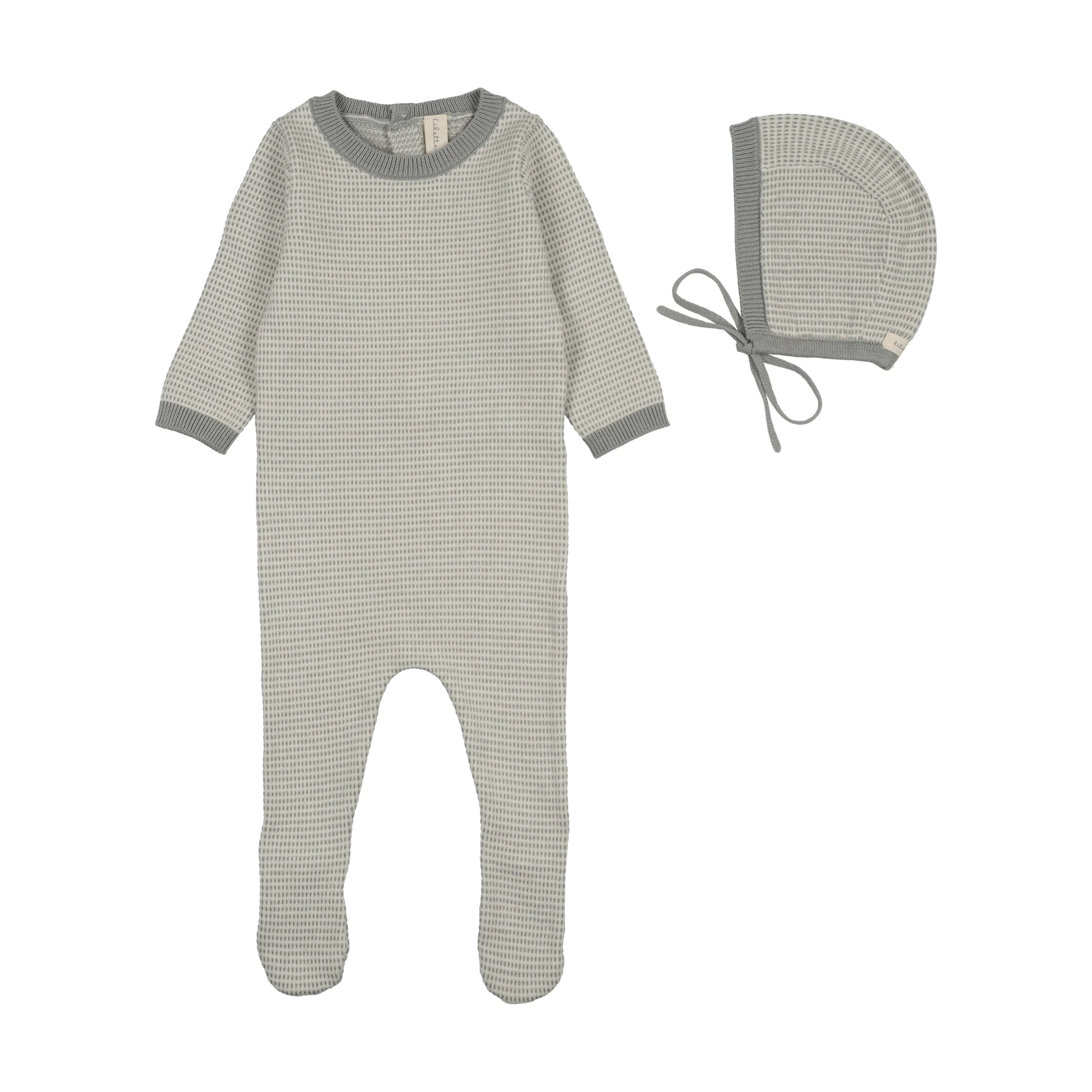 Lilette Two Tone Knit Layette Set