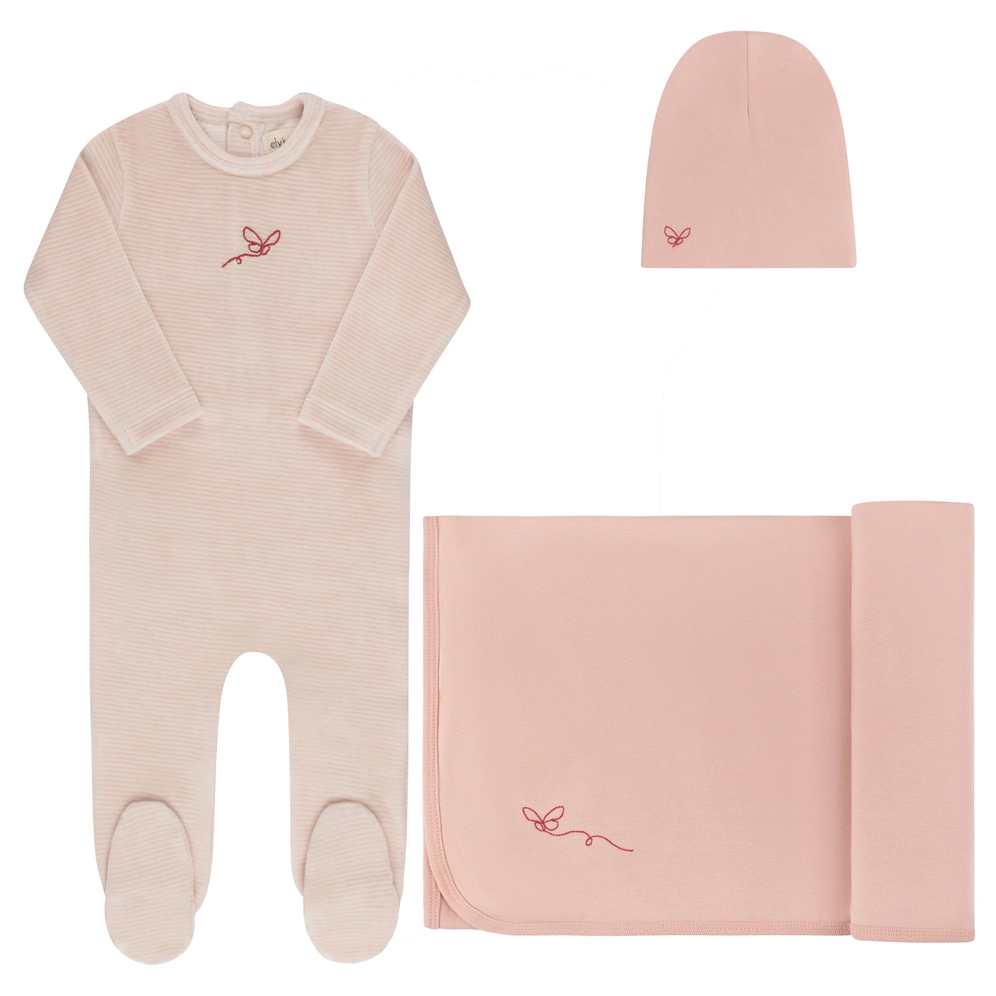 Ely's & Co Velour Stripe Take Me Home Set