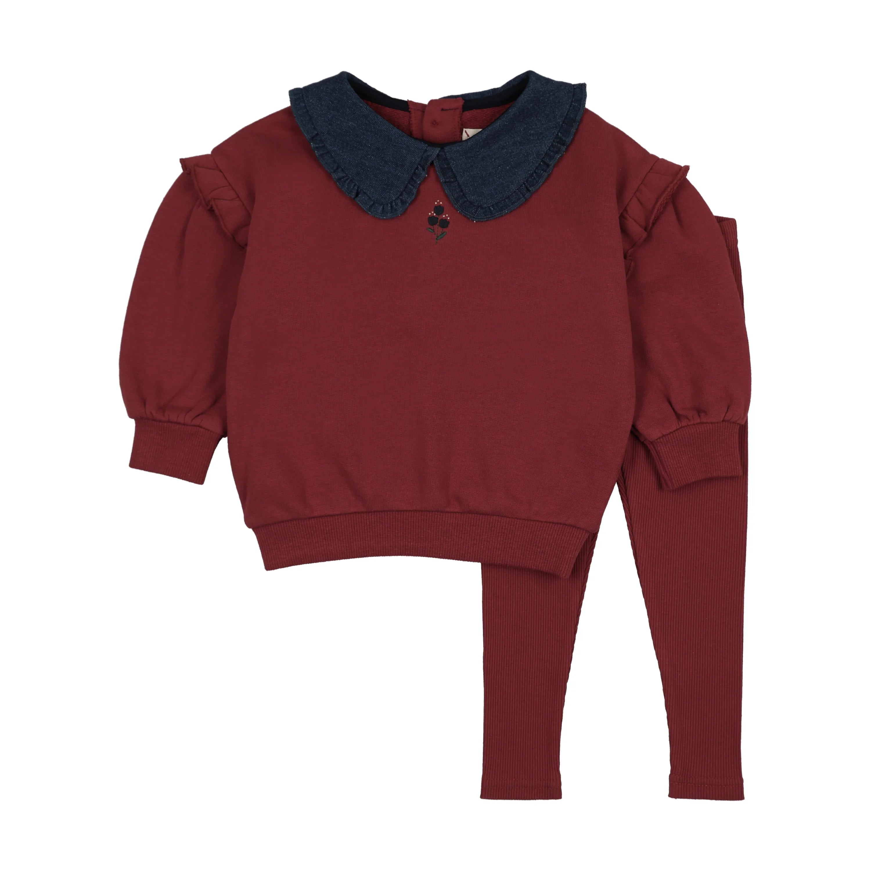Sweet Campaign Ruffle Sweater Set