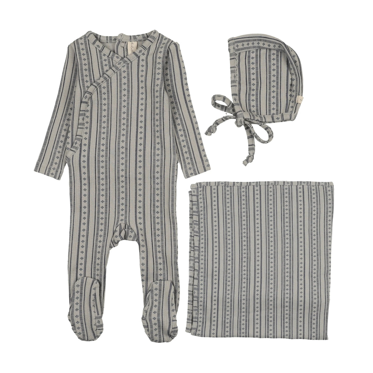 Lilette Linear Print Layette Set