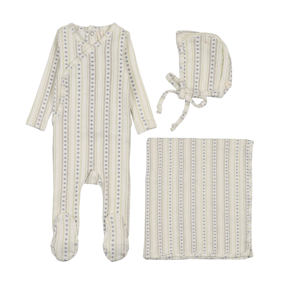 Lilette Linear Print Layette Set