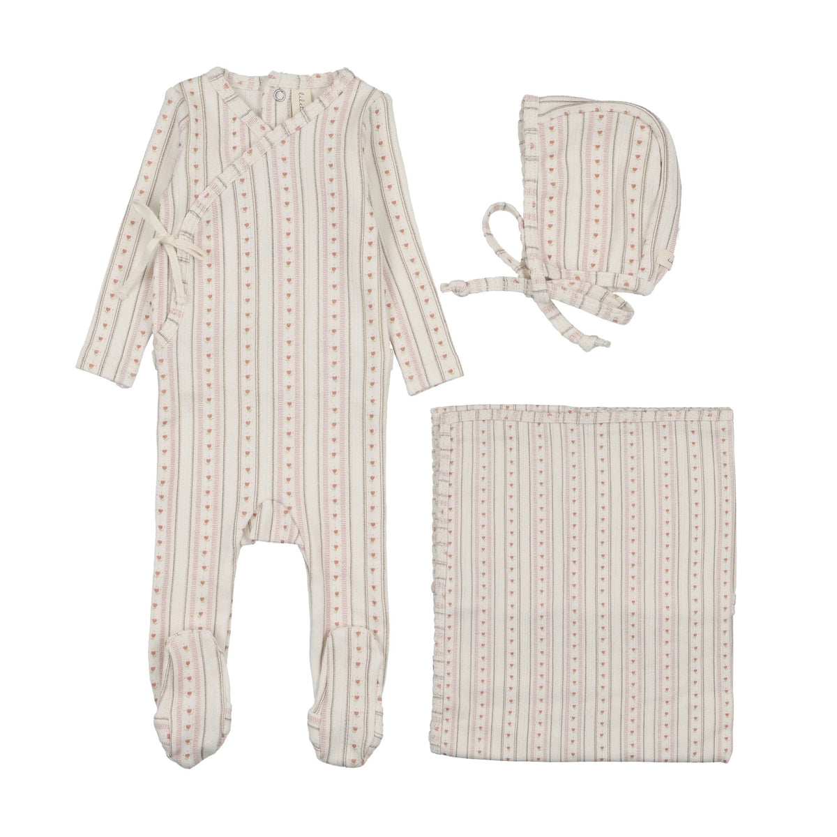 Lilette Linear Print Layette Set