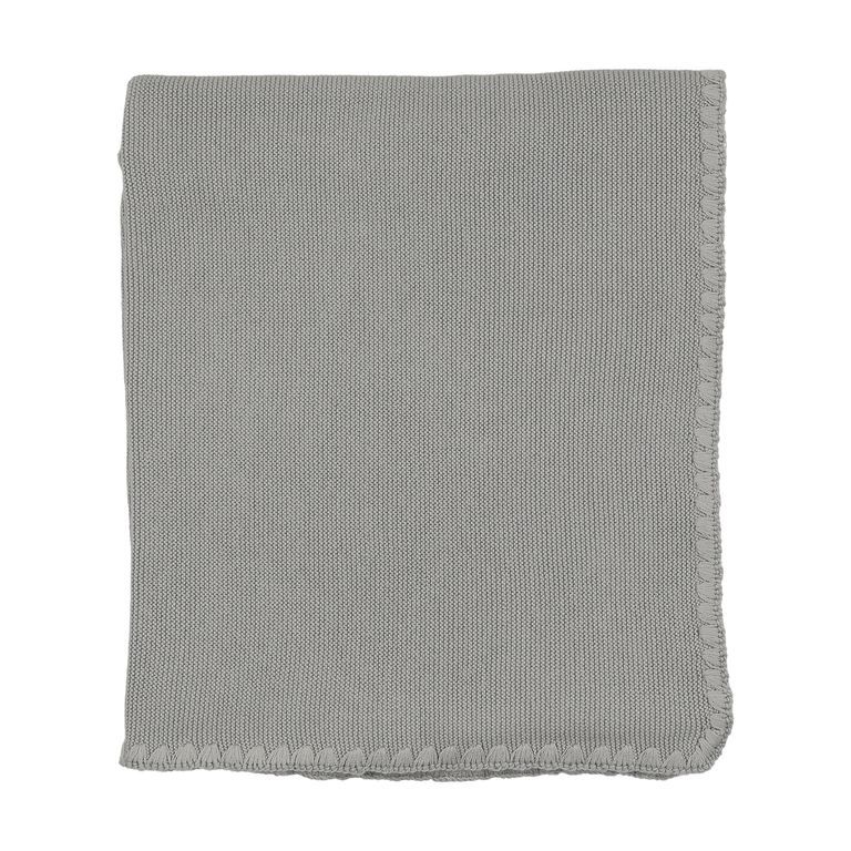 Pre-Order Mema Knits Embroidered Edge Knit Blanket