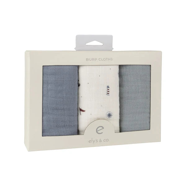 Elys & Co Muslin Burp Cloth- 3pk