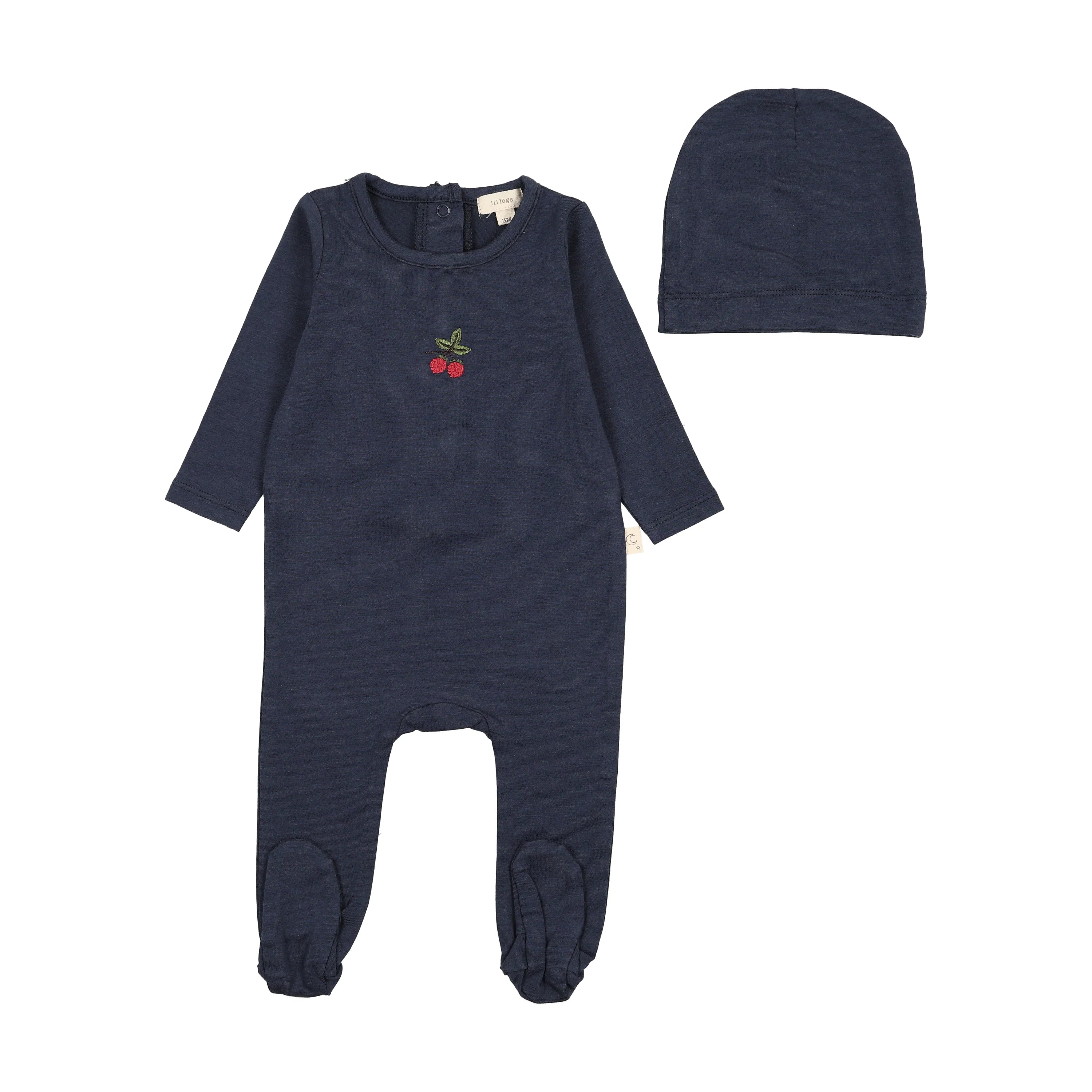 Lilette Girl Embroidered Lounge Footie & Beanie