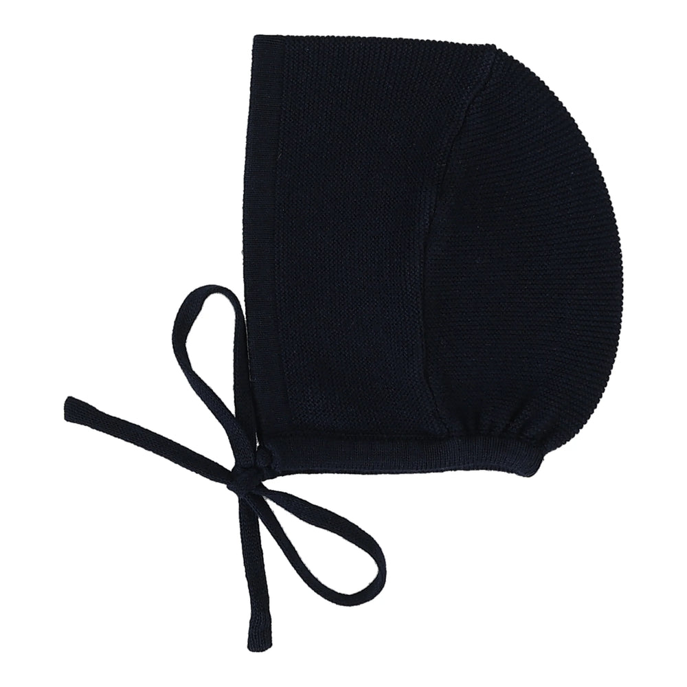 Pre-Order Lil Legs Navy  Knit Footie & Bonnet