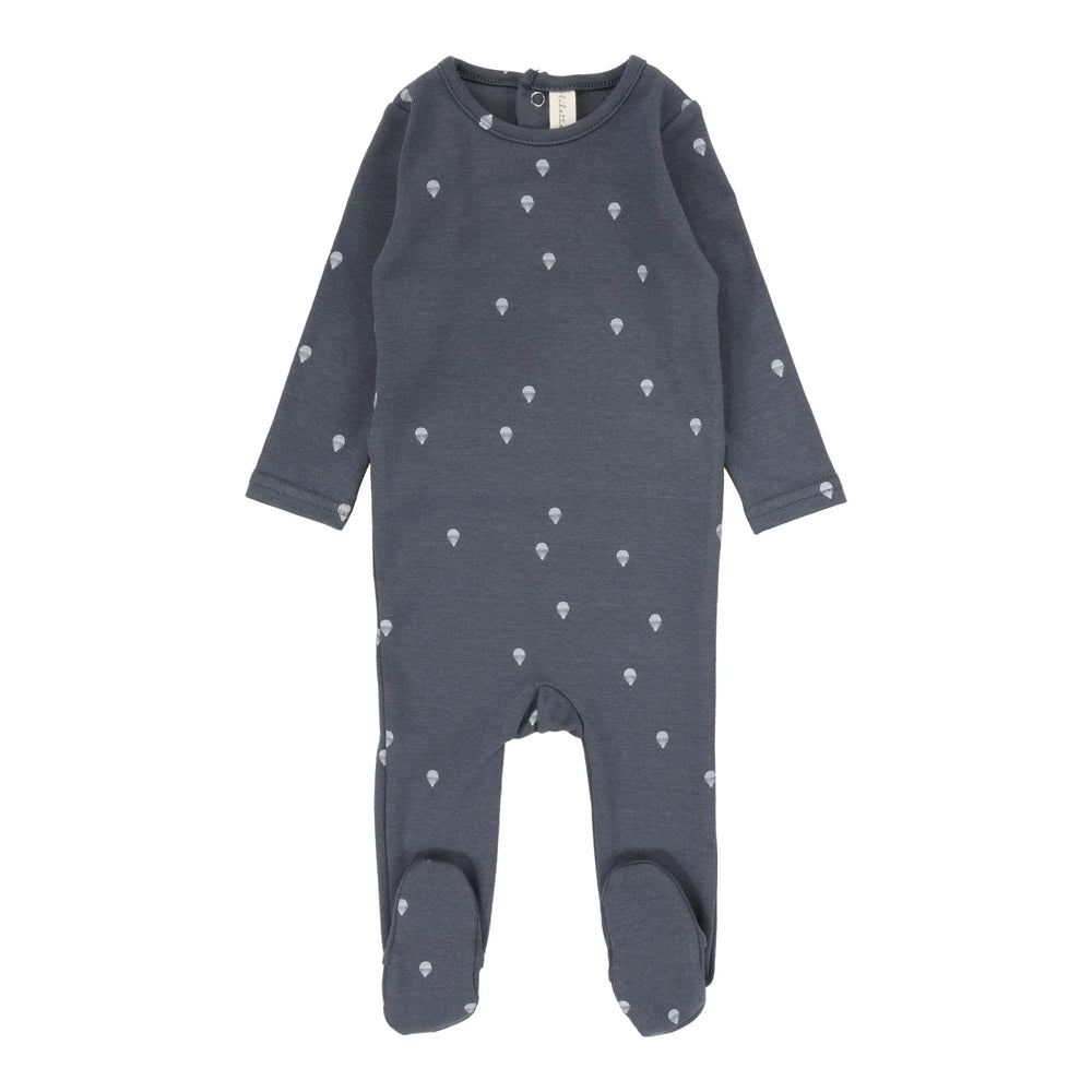 Lil Legs Off Navy Hot Air Balloon Footie