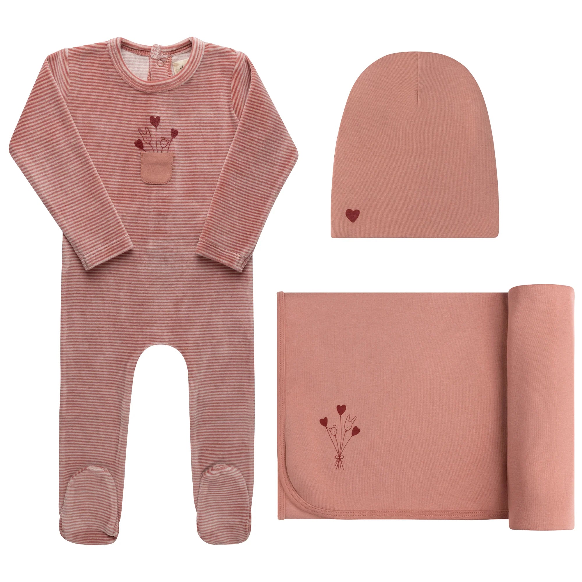 Ely's & Co Stripe Collection Layette Set
