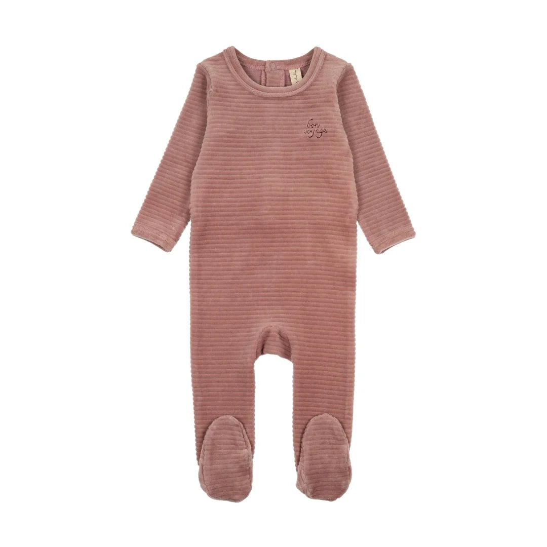 Pre-Order Bonjoy Ribbed Bon Voyage Footie-Pink