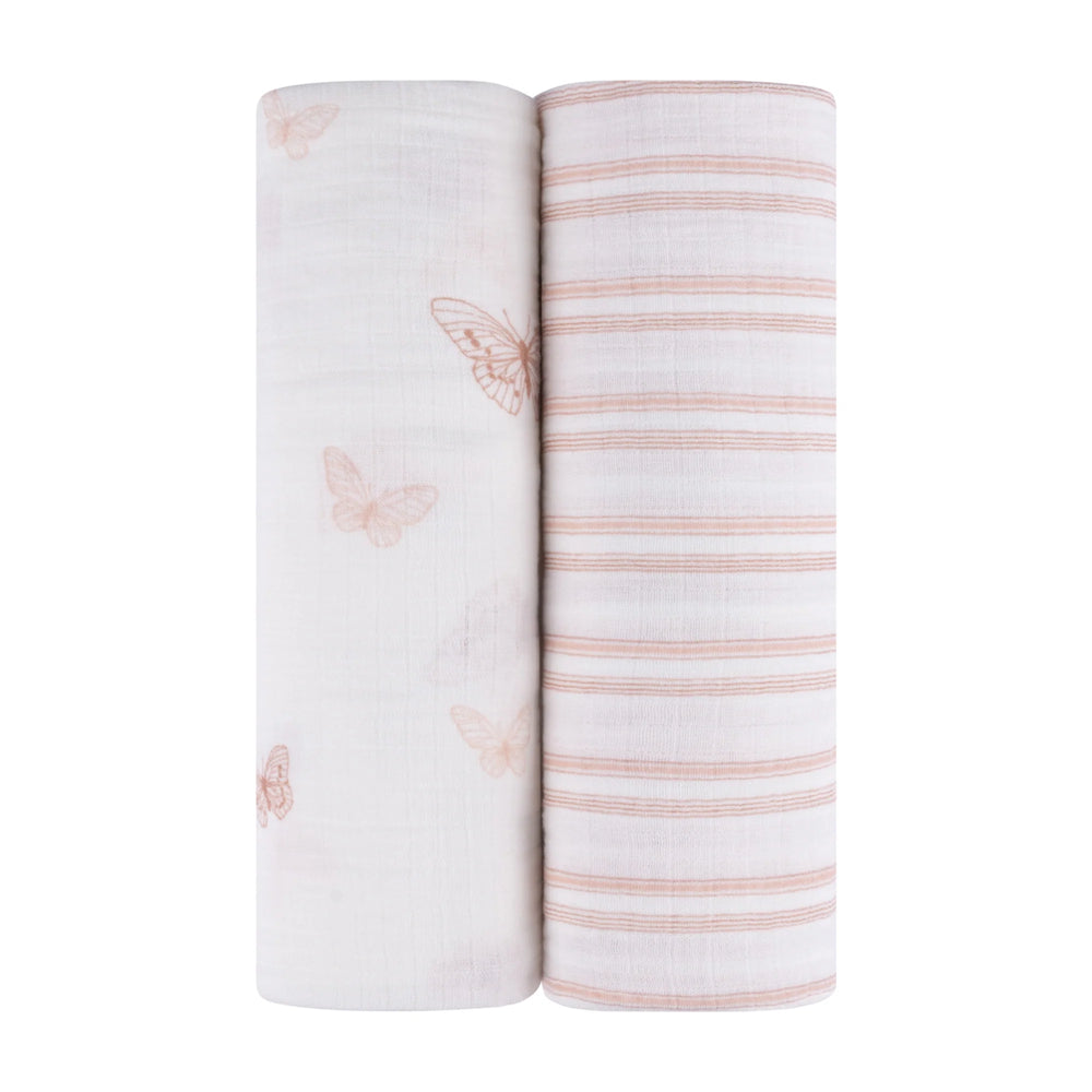 Pre-Order Ely's and Co Two Pack Muslin Swaddles