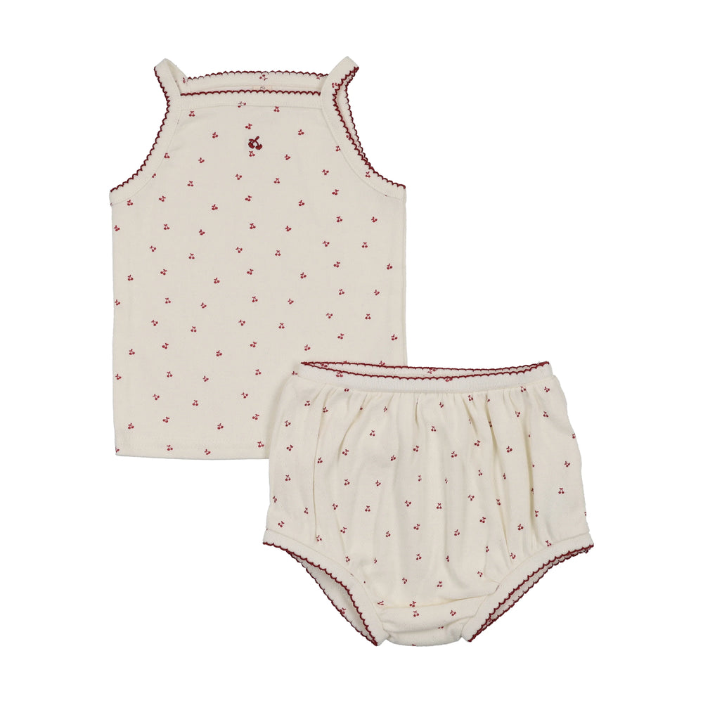Pre-Order Lilette Cherry Pointelle Tank Set