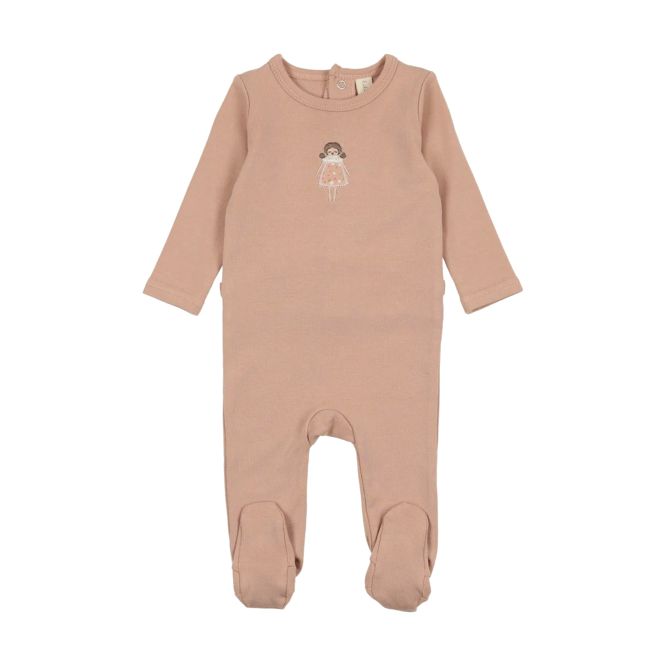 Lilette Embroidered Pink Doll-Footie
