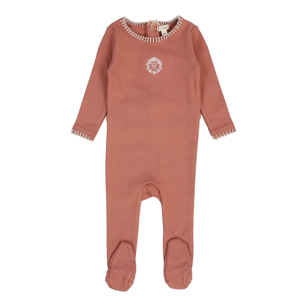 Lil Legs Pink Emblem Footie