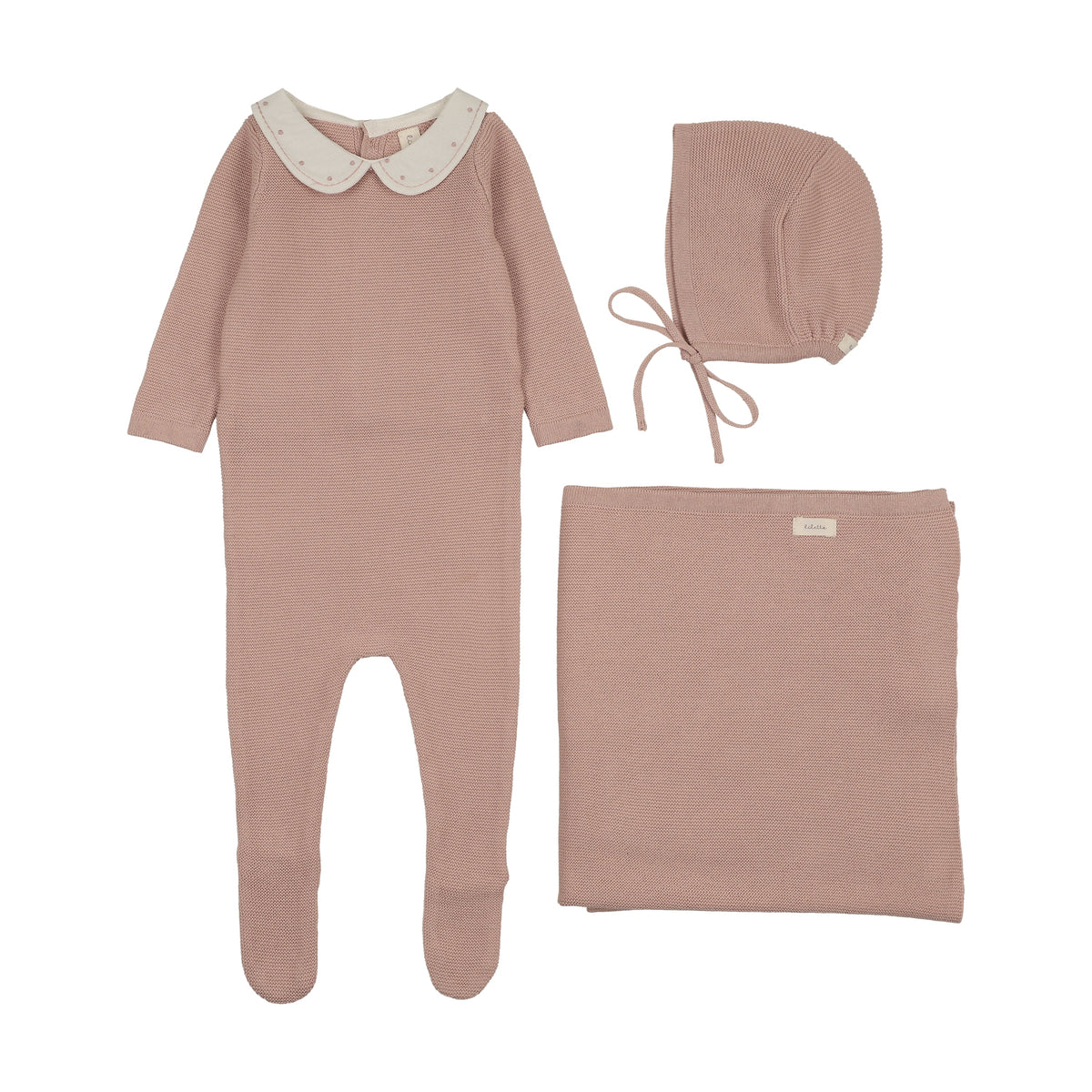 Lilette Embroidered Collar Layette Set