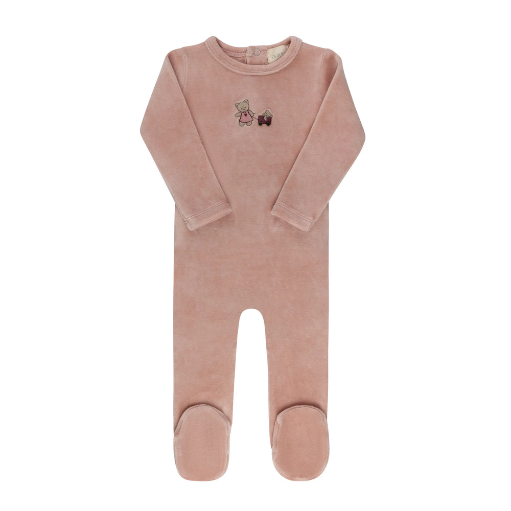 Ely's & Co Embroidered Bear Footie